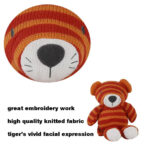 Custom Red Tiger Plush Toy Knitted Tiger Soft Toy - Image 4