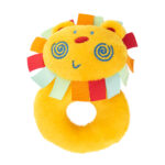 Adorable Lion Plush Rattle for Newborns – Soft Teething Toy with Colorful Ribbons, Perfect Baby Gift for0-6 Months